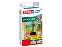 tesa Insect Stop Otváracia sieť na suchý zips proti hmyzu, antracit 150 x 130 cm