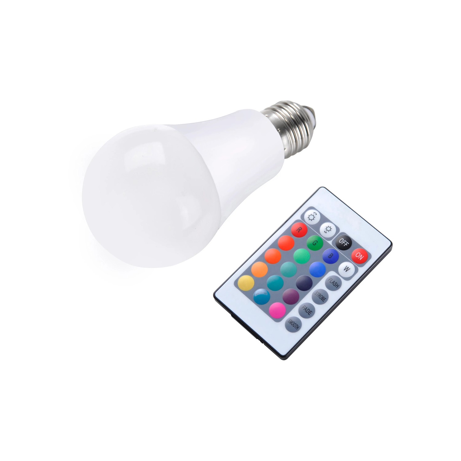 Just Light. LED svietidlo, E27/7,50 W, RGB a teplá biela, pr. 60 x 110 mm