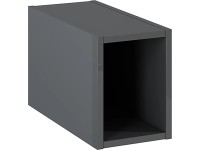 Maximus Nástenný kúpeľňový regál Stylo Slim, lesk.antracit, 20 x 45,6 x 26,6 cm