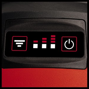 Detail: ovládacie prvky akumulátorového ventilátora Einhell Power X-Change GE-CF 18/2200 Li.