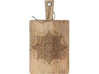 Koopman Doska na krájanie so vzorom mandaly, mangové drevo, 23 x 42 x 2,5 cm