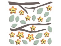 Crearreda Samolepiaca 3D dekorácia 54514 motív kvitnúca vetva, veľ. M