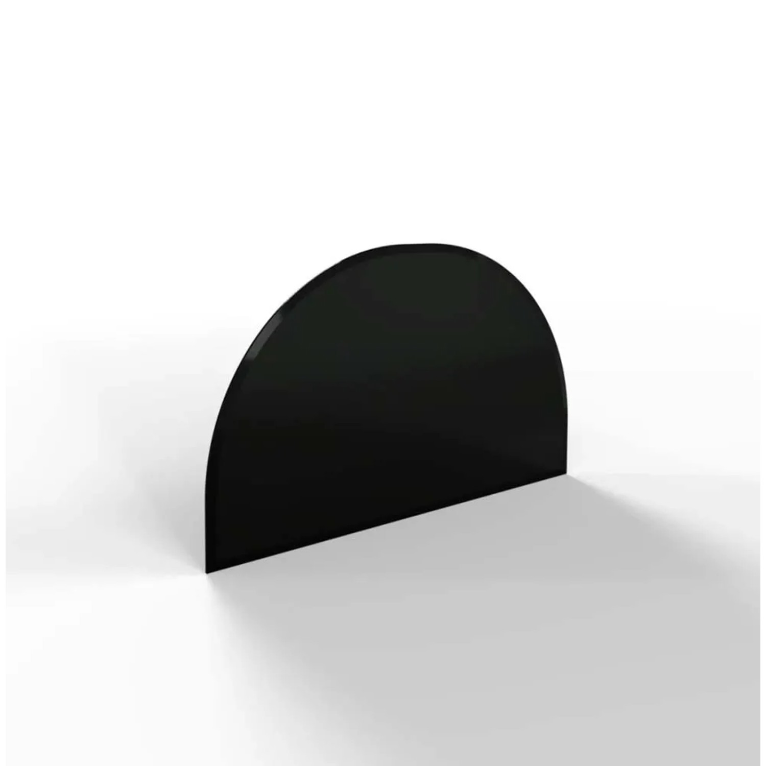 E-shop HS Flamingo Sklo pod kachle oblúk R350, čierne, 700 x 450 x 6 mm