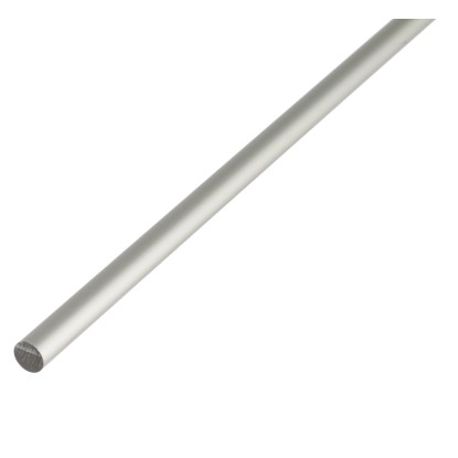Kruhová tyč 6 mm x 6 mm x 1000 mm strieborná eloxovaná