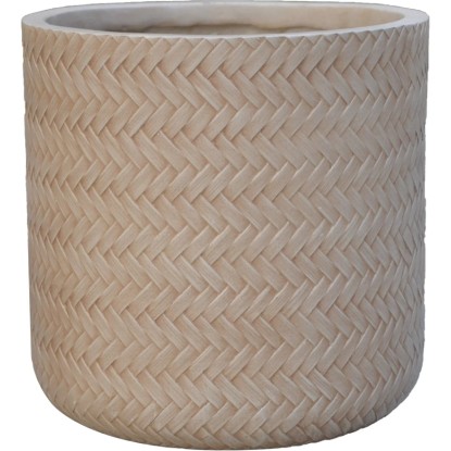 Obal na kvetináč okrúhly vzor vrkoča, terakota, Fibre-Clay, 30 x 30 cm
