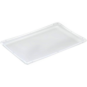 Priehľadný Eurobox-System Box s plnou stenou, 60x40x12 cm, na skladovanie.