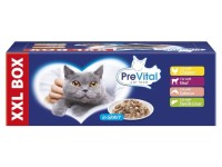 PreVital Kapsičky pre mačky v omáčke - kuracie/teľacie/losos/pečeň, 48x 100 g PreVital Kapsičky pre mačky v omáčke - kuracie/teľacie/losos/pečeň, 48x 100 g