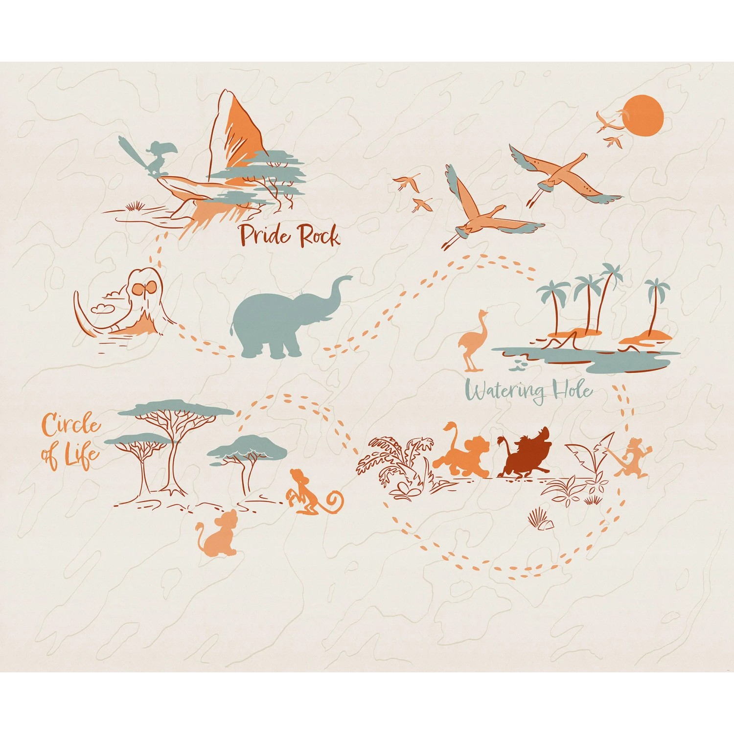 E-shop Komar Vliesová fototapeta Disney Lion King Circle of Life 300 x 250 cm