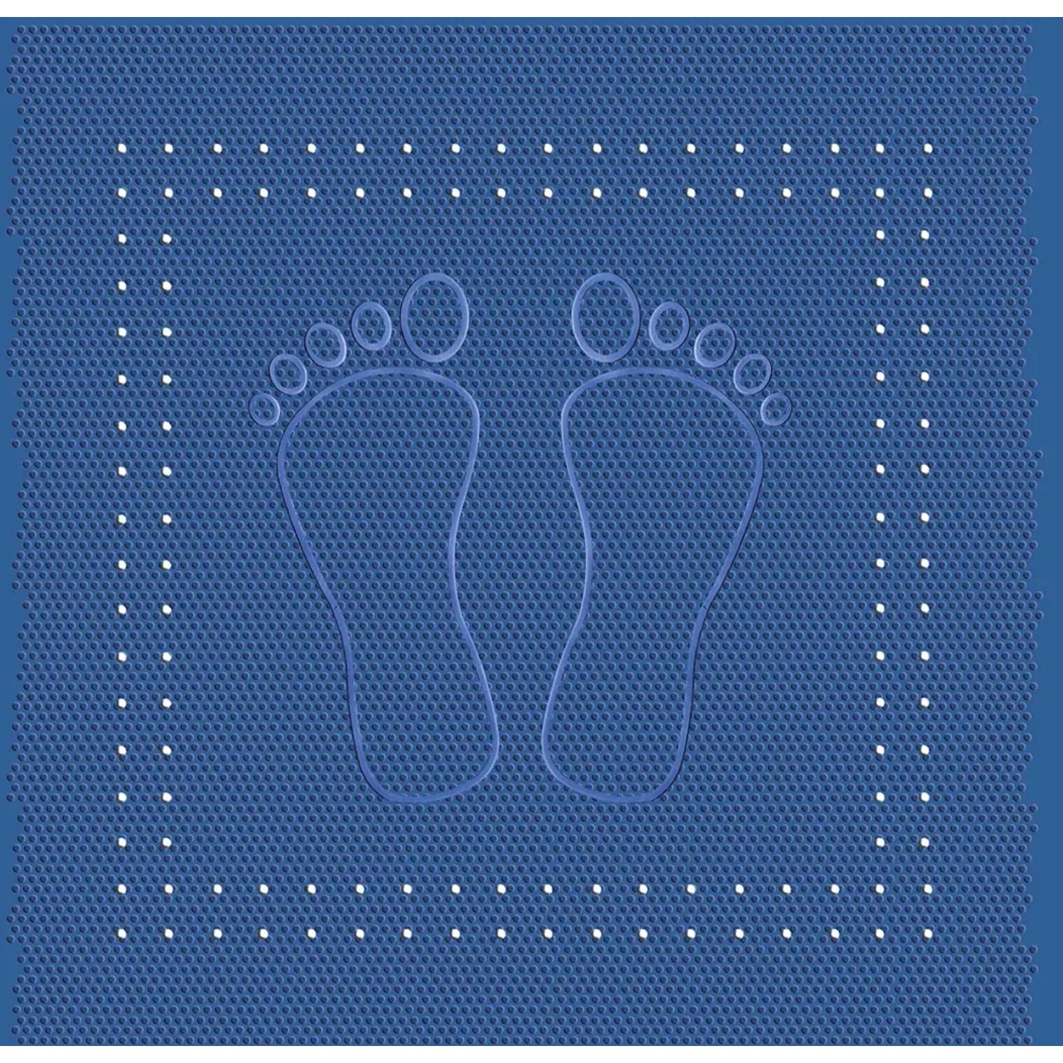 E-shop Kleine Wolke Protišmyková podložka do sprchy FOOT modrá 55 x 55 cm