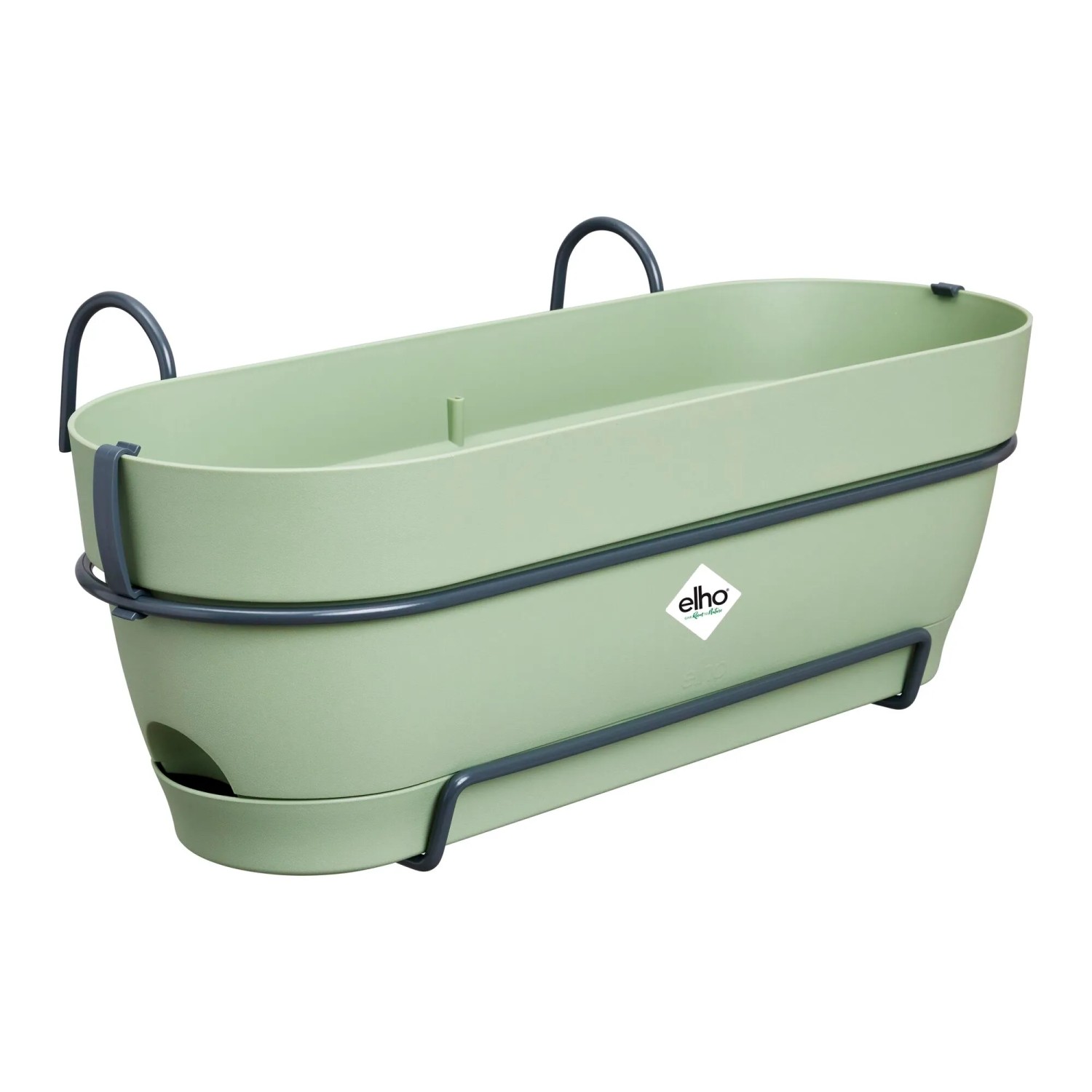 E-shop Elho Balkónový kvetináč Vibia Campana Trough All-in-1, zelená, 50 x 26 x 17 cm