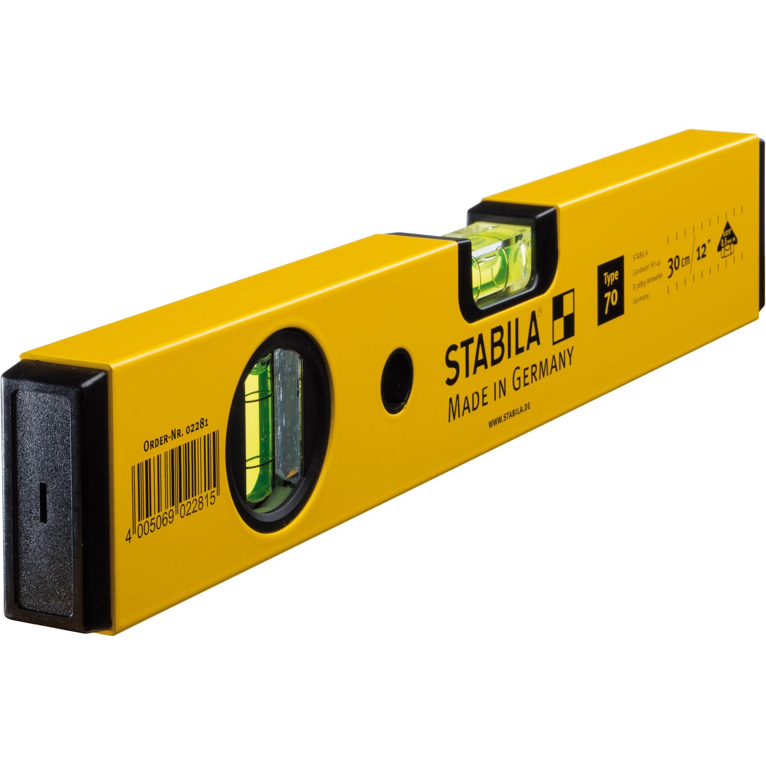E-shop STABILA Vodováha, typ 70, 2x libela, 30 cm