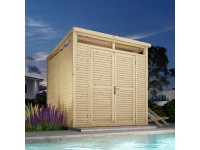 Bertilo Záhradný domček Woodline Pent, prírodný, 234 x 226 cm