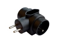 Zásuvka rozbočovacia 3x max.16A, čierna