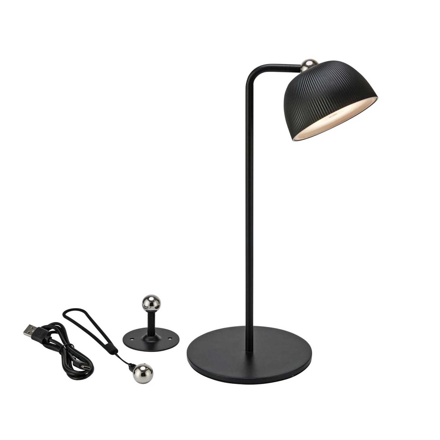 E-shop DIVERSE LED lampa 3v1 (stolová/nástenná/závesná) čierna pr.13 x 31 cm