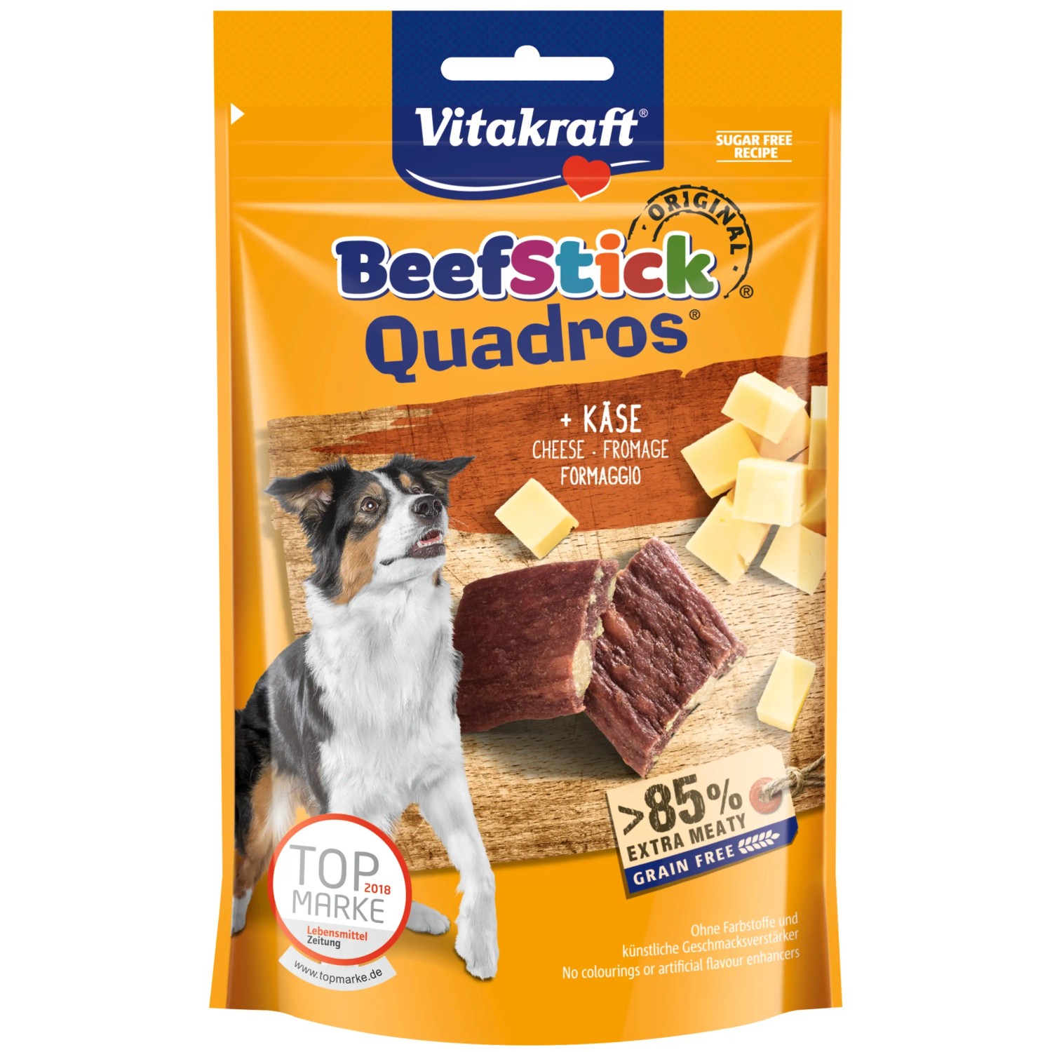 E-shop Vitakraft Pochúťka pre psov Beef Stick Quadros syr 70 g
