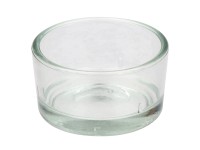 Steinhart Sklenený svietnik na čajovú sviečku transparentný pr. 4,5 x 2,5 cm