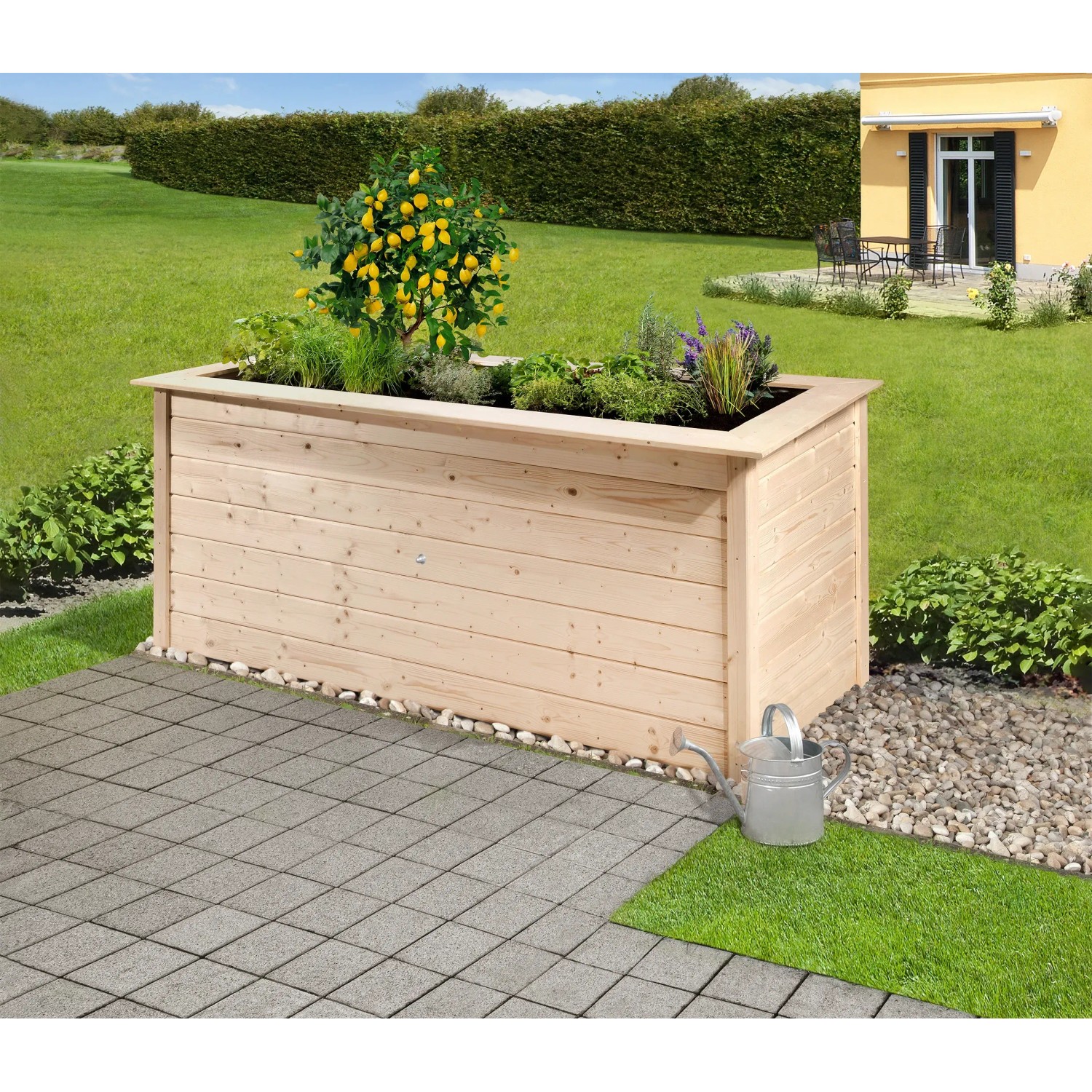 E-shop Weka Vyvýšený záhon Herba, prírodný 205 x 80 x 81 cm