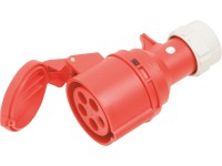 CEE zásuvka 5-pólová IP44, 16 A červená