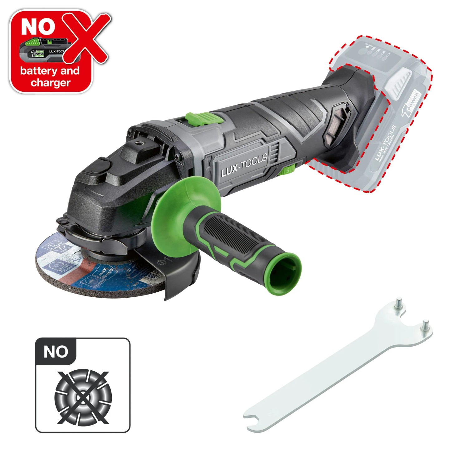 E-shop LUX-TOOLS 1 PowerSystem Aku uhlová brúska A-WS-20/115 A