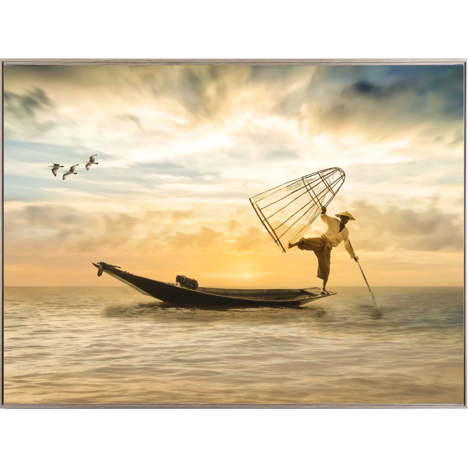 E-shop Bondecor Zarámovaný obraz Shadow Free 59 x 84 cm