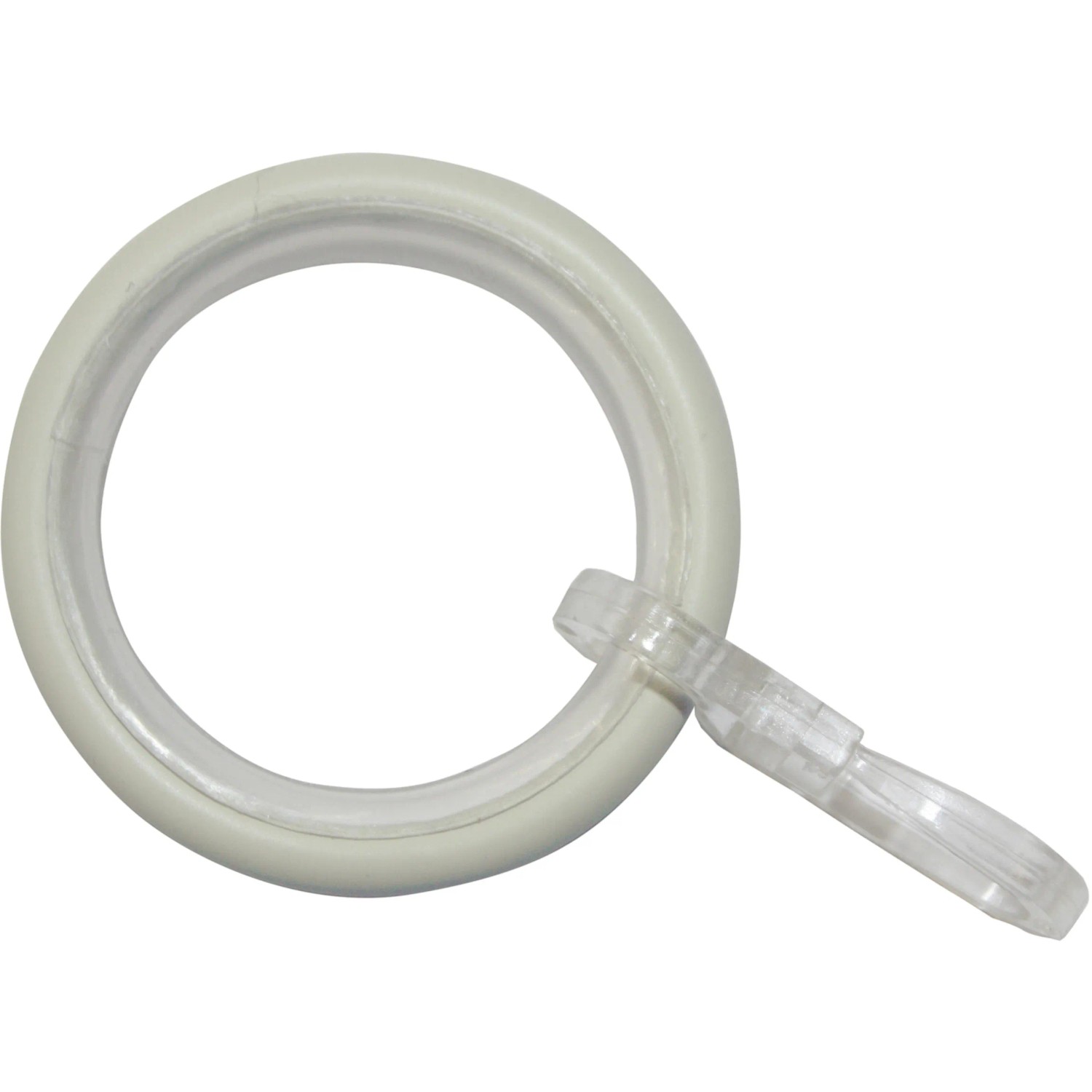 E-shop Gardinia Záclonové krúžky Elba s klznou vložkou Ivory 12 x 3 cm