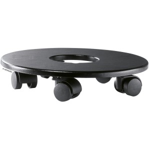 Čierny Lechuza Classico 60 podstavec s kolieskami, Ø 37 cm, pre flexibilný pohyb rastlín.