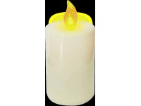 EURAKLES LED sviečka biela/žltý plamienok 100 x 50 mm, 1 ks