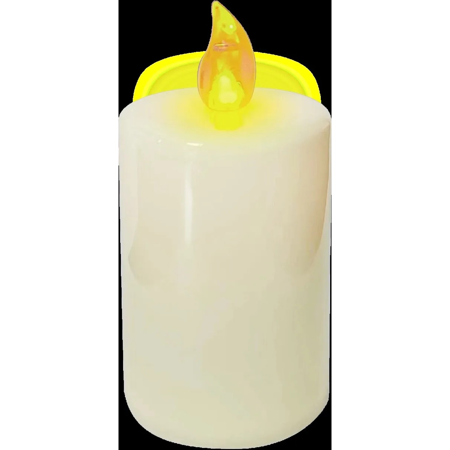 E-shop EURAKLES LED sviečka biela/žltý plamienok 100 x 50 mm, 1 ks