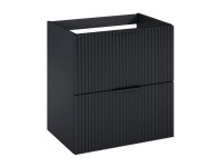 Roca Umývadlová skrinka Reef Basic 2Z, čierna mat, 63,5 x 60 x 47,2 cm