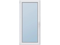 PVC balkónové 6-komorové dvere otočné/výklopné biele, 210 x 90 cm, Ľ