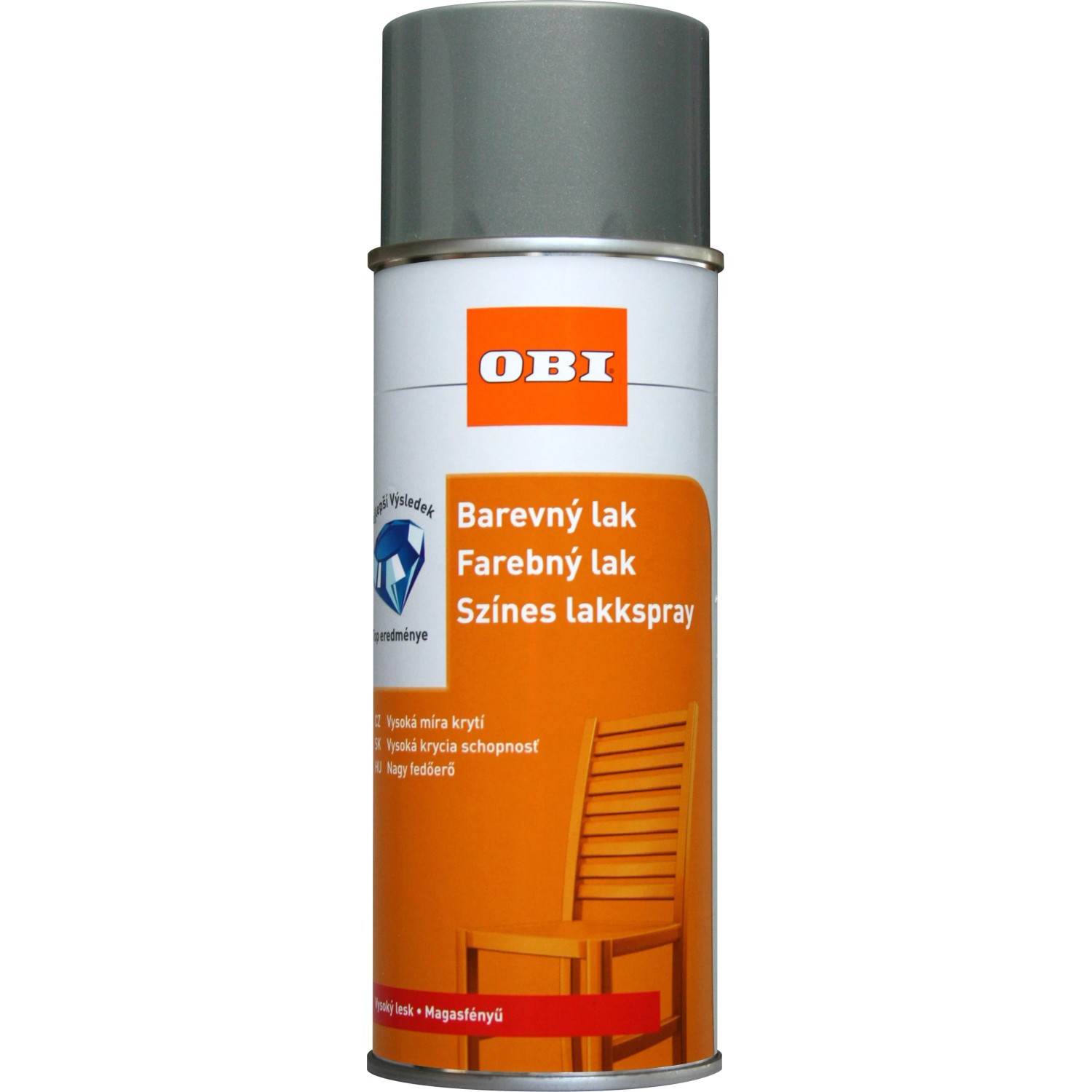 E-shop OBI Lak v spreji vysoko lesklý RAL 9006 biely hliník 400 ml