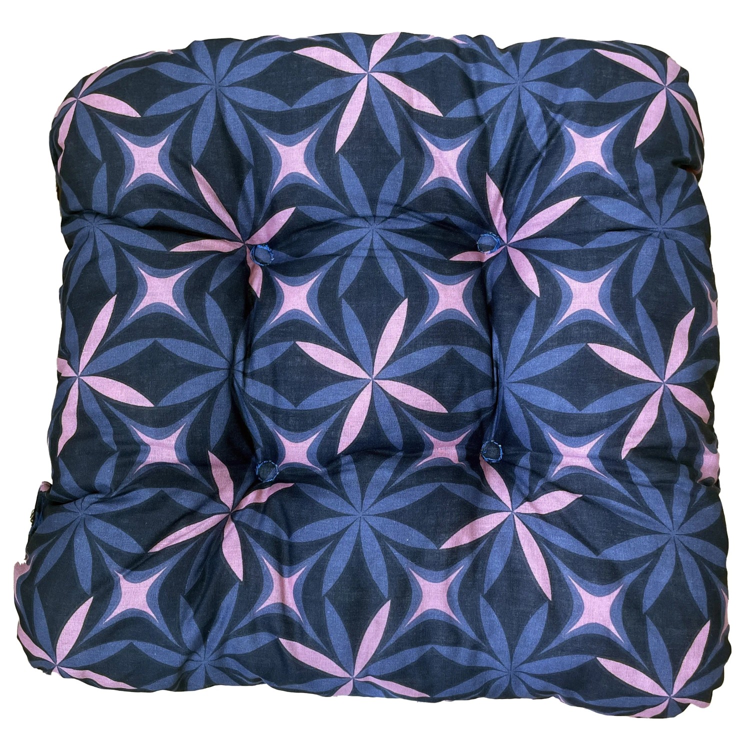 E-shop VOG Podsedák kvety modré/ružové 38 x 38 x 7 cm