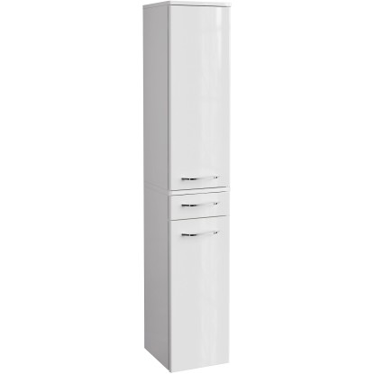 Fackelmann Kúpeľňová závesná vysoká skrinka MILANO biela 302 x 1652 x 320 mm