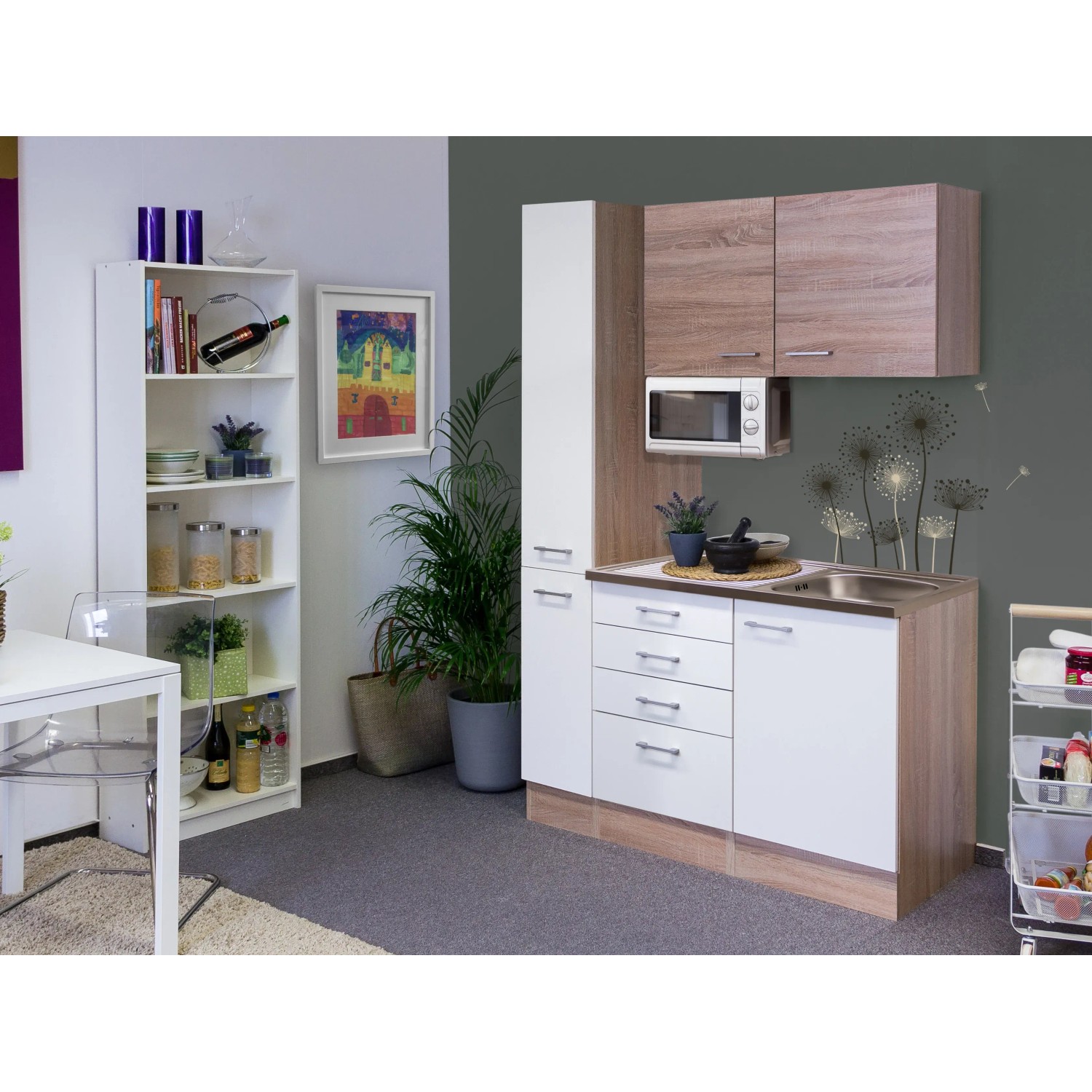 E-shop Flex-Well Kuchyňa Florida 130 cm/typ 2 - mikrovlnka