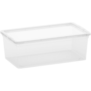 Priehľadný úložný box KIS C XS s vekom, objem 6 litrov.
