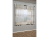 Bennetti Záclona so skrytými pútkami s pruhmi, béžová, 175 x 140 cm