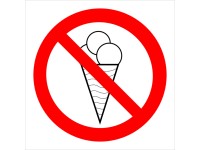 Samolepka Zákaz vstupu so zmrzlinou 92 mm