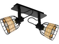 Eglo Bodové svietidlo s 2 svetlami Anwick 1 čierno-prírodné