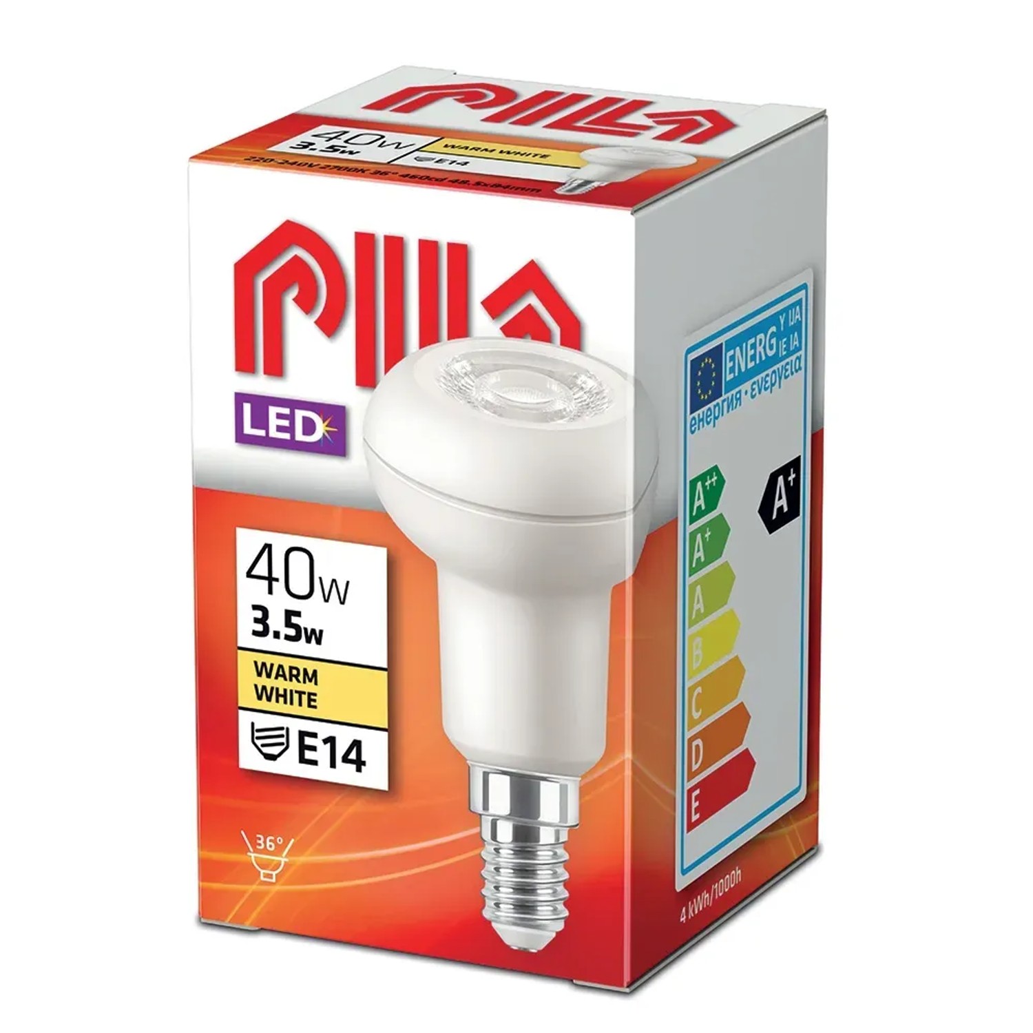 E-shop Philips LED žiarovka Pila E14, 3,5 W, 230 lm, 2700 K