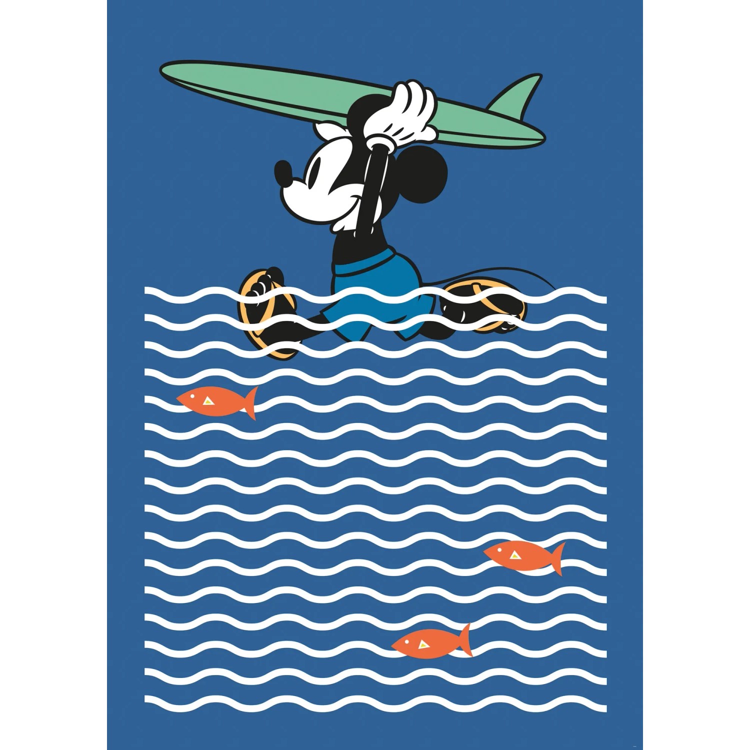 E-shop Komar Vliesová fototapeta Mickey gone Surfin', 200 x 280 cm