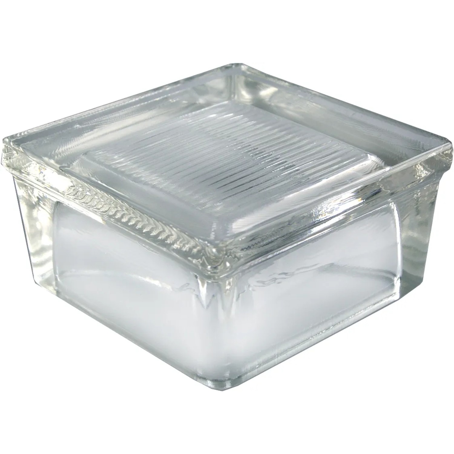 E-shop Fuchs Design Pochô. luxfera Clear View Crossed lesklá/mlieč. sklo, 12 x 12 x 6cm