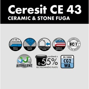 Ceresit Flexibilná škárovacia hmota CE 43 Grand Elit Sivá, 5 kg
