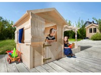Weka Detský domček na hranie Tabaluga, prírodný, 154 x 284 x 153 cm