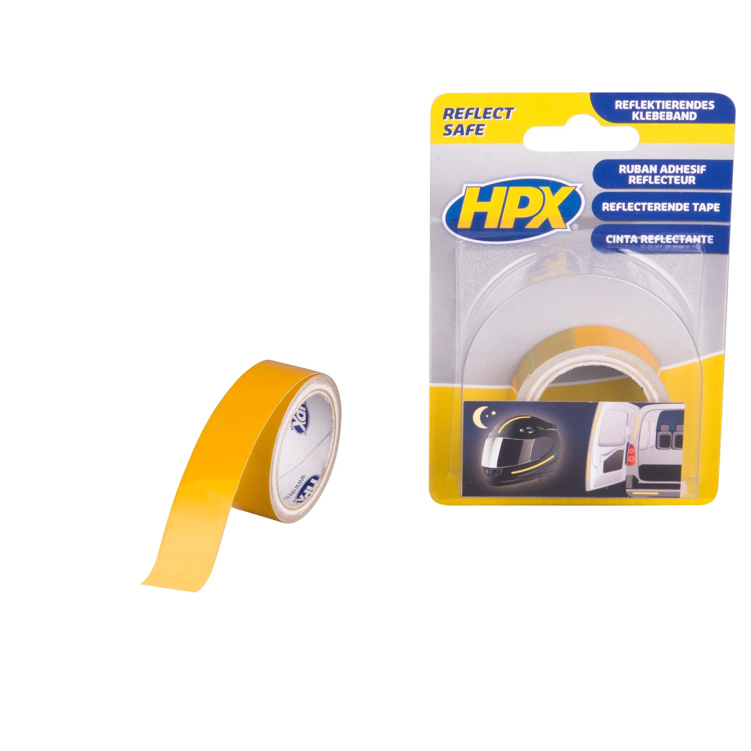 E-shop HPX Páska reflexná, žltá, 19 mm x 1,5 m