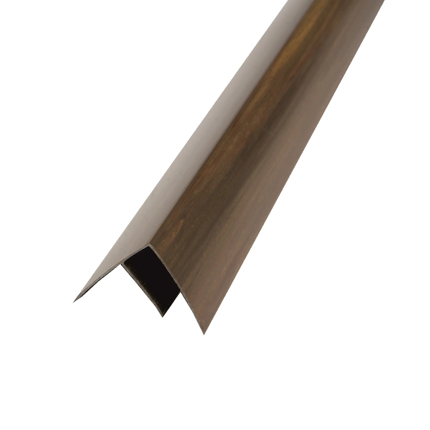 E-shop HOPA Hrebeňový profil k plastovému obkladu, tm. drevo, 35 x 30 mm