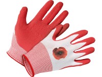 LUX-TOOLS Záhradné latexové rukavice červené veľkosť 9
