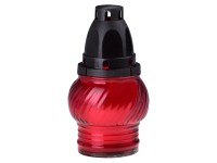 Lampa cintorínska sklo 15 cm, červená