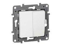 Legrand Sériový spínač č. 5 Niloé, 10 AX - 250 V, biela