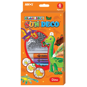 Balenie t.b.t. Hobby farby Dino sada so 6 farbami na maľovanie obrázkov na sklo.