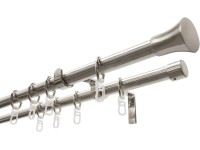 Gardinia Súprava garniží s kužeľom, imitácia ušľachtilej oceľe 120-210 cm